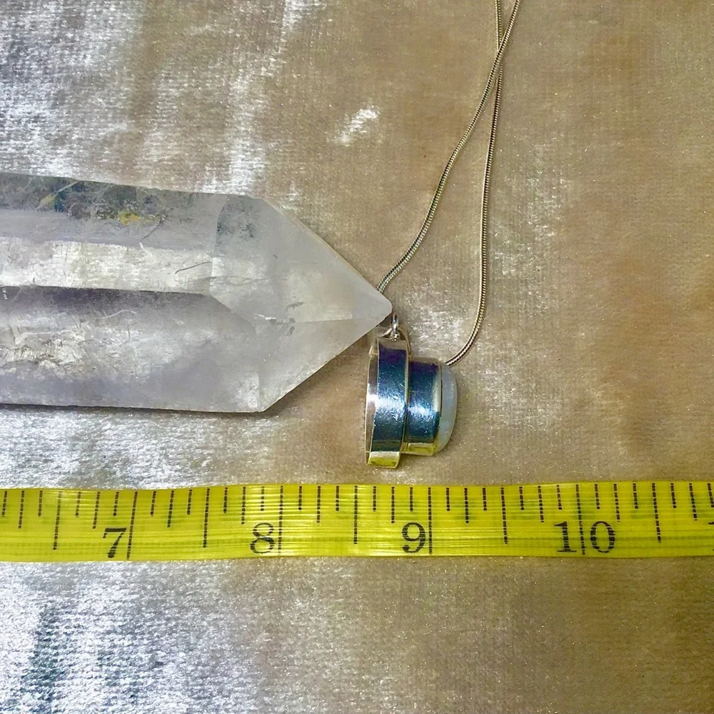 Gorgeous Moonstone 925 Sterling Silver Necklace - Picture 9 of 16